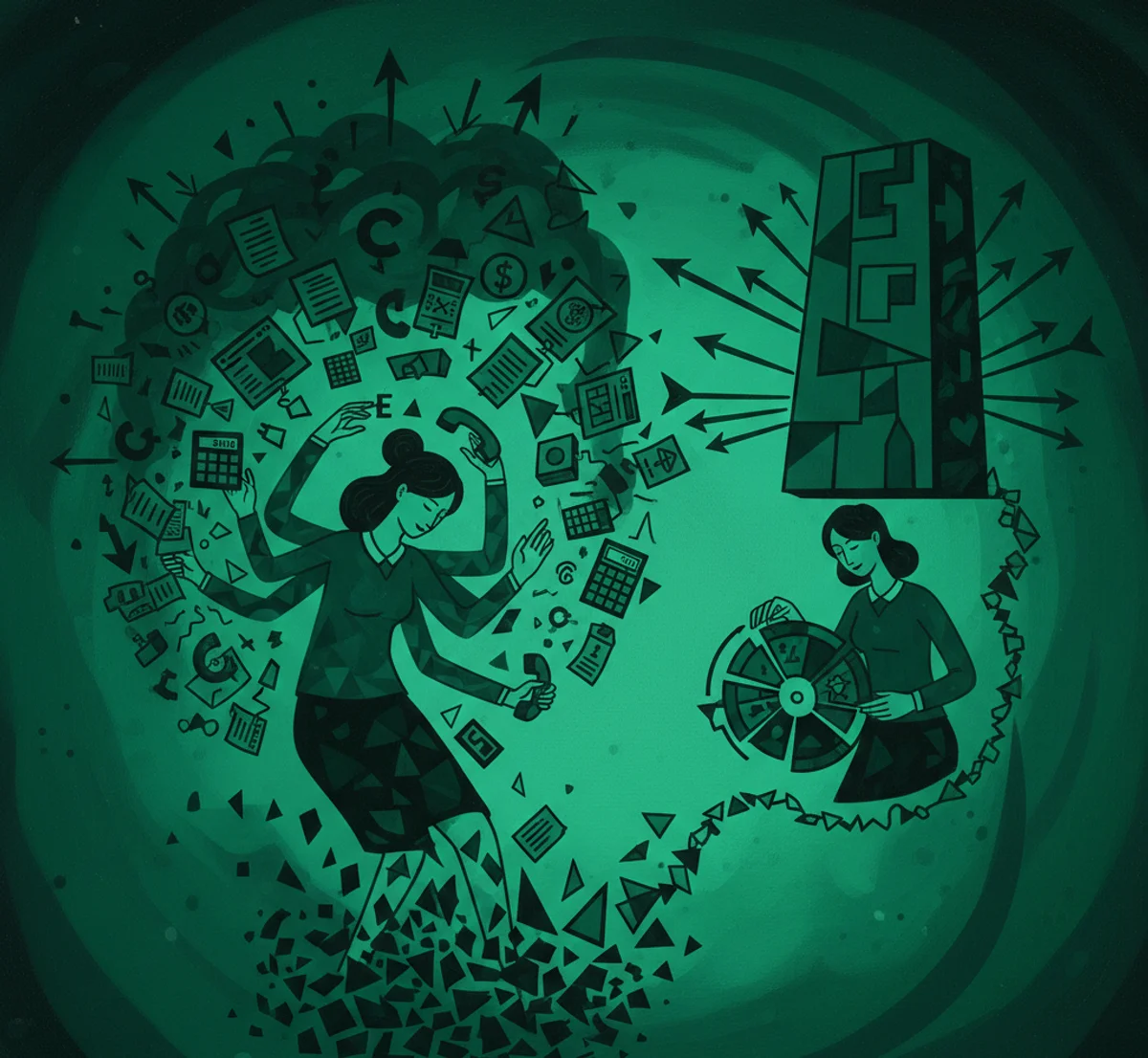 Kodėl „gera buhalterė" nekelia ragelio? (Perkrovos problema)